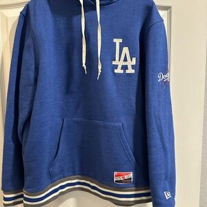 New Era Blue Hoodie with LA Dodgers Logo